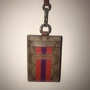 Coach key card holder Lanyard like new!